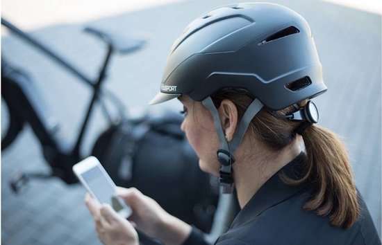 Casque de vélo Polisport E'City pour vélo électrique - Taille M (54-59 cm) - Noir