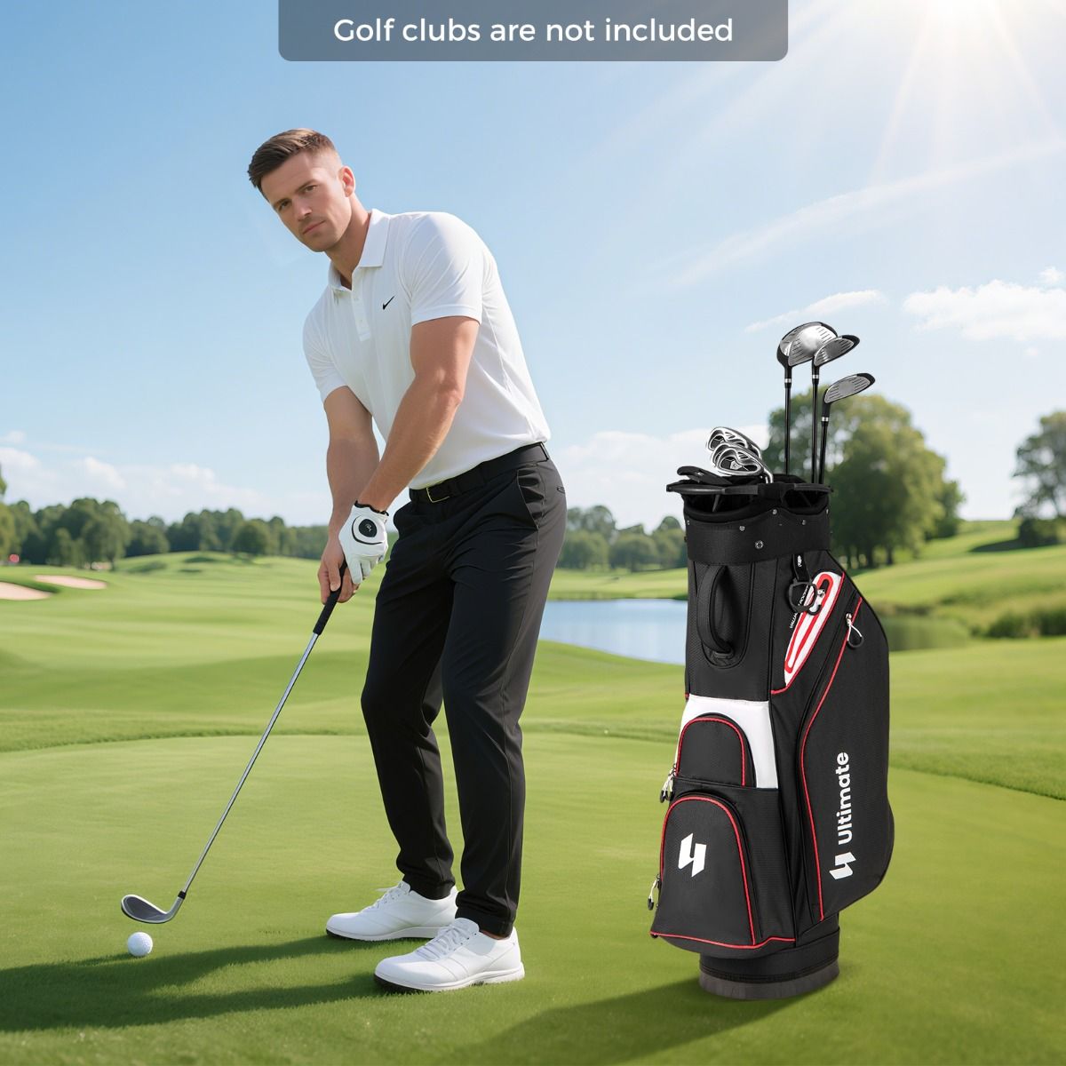 Coast Golfcartas - légères - 14 compartiments - imperméables - noires