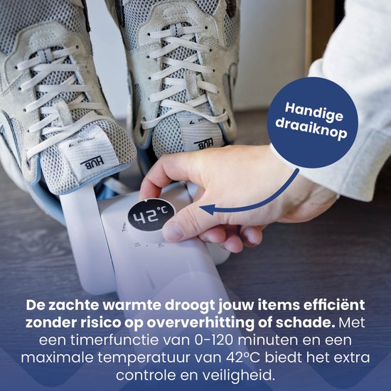 Sèche-chaussures électrique compact Nexxt – Rafraîchisseur de chaussures – Shoe Dryer – Élimine les bactéries et prévient les odeurs – Température max. 42 °C – 150 W