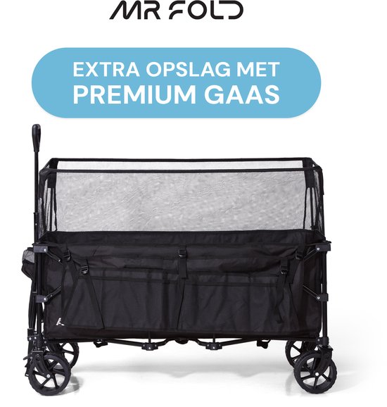 Mr Fold Bolderkar - XXL - pliable - 300L - capacité de transport 150KG - noir - garantie 5 ans