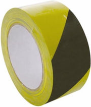 Perel Ruban de signalisation, pour des applications d'avertissement et de marquage, en rouleau, noir/jaune, 5 cm x 33 m