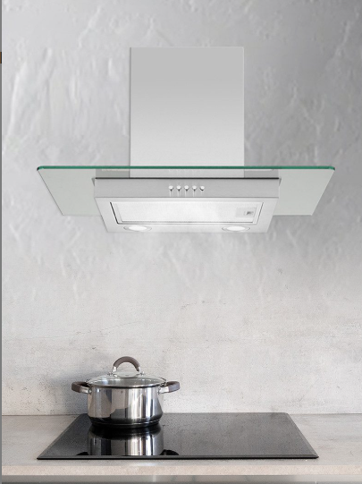 Hotte Hanseatic SY-3288B3-P1-C120-L52-600 - Gris - 60 x 40 x 82 cm - Acier inoxydable, LED, 3 vitesses