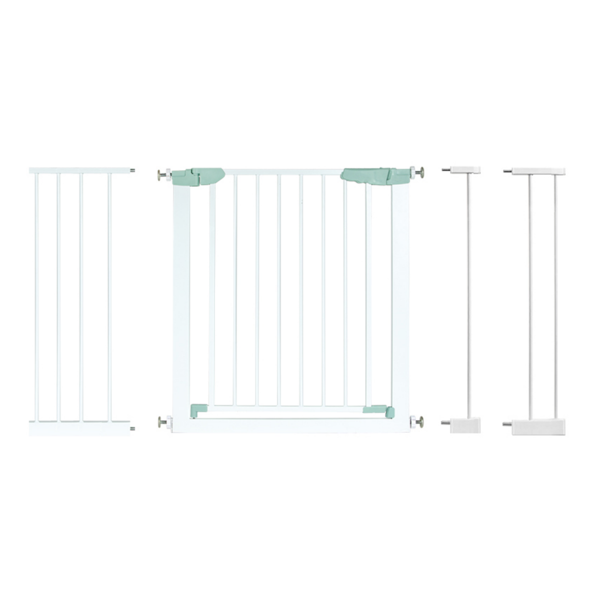 Coast Stairgate Extra High - Incl. Extenders - Pour animaux de compagnie et bébés - Vert / Blanc