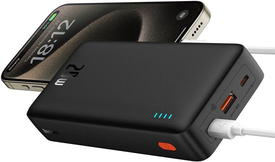 Baseus Airpow - Batterie externe - 20 W - 20 000 mAh - Câble USB-A et USB-C