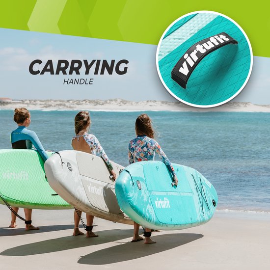 VirtuFit Cruiser Inflatable SUP Board 305 cm - Max. 180 kg - Kit complet - incluant siège de kayak, pagaie, pompe, sac et support GoPro - Stand Up Paddle Board - Rose