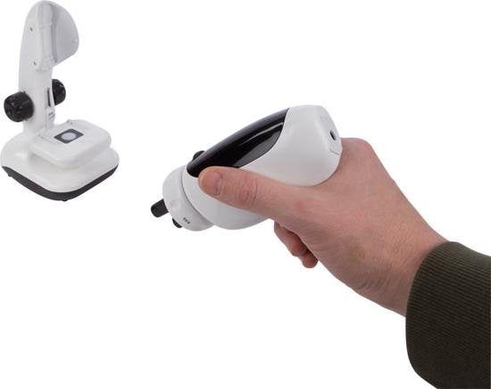 Microscope Velleman pour smartphone, grossissement 50 - 400x, mise au point réglable, avec LED réfléchissante, idéal pour l'examen des plantes, des minéraux, des insectes, etc.