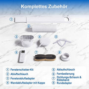 Climatiseur portable Coast - Système de climatisation 5 en 1 - 12 000 BTU - Pour des pièces jusqu'à 46 m² - Blanc