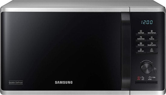 Micro-ondes Samsung MS2AK3515AS/EG – 800 W – largeur 48,9 cm – intérieur en céramique émaillée résistante aux rayures – programme de décongélation « Quick Defrost » Intérieur en céramique émaillée résistante aux rayures
