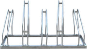 BRASQ Porte-vélos pour 5 vélos - Support pour vélos - Support pour vélos - Support pour vélos pour le sol Comprend le matériel de fixation - Argent