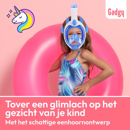 Masque de plongée Gadgy pour enfants - Set de tuba licorne - Masque de plongée enfant - Lunettes de plongée avec tuba - Plongée et apnée en 2024