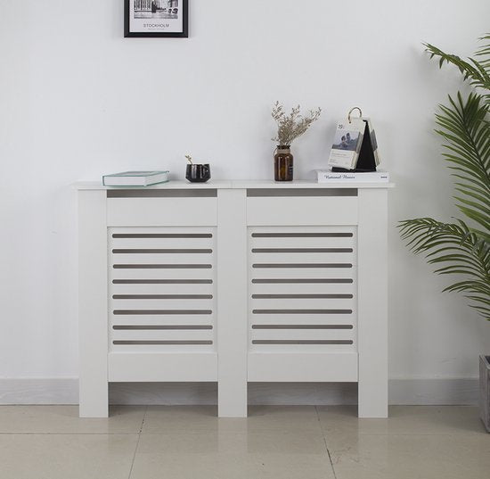 Caisson de radiateur - Enceinte de chauffage - Largeur 112 cm - Blanc