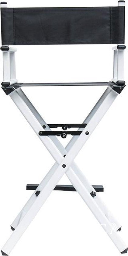 VDD – Chaise - Tabouret – Chaise pliante - Chaise de maquillage – Fauteuil de maquillage – Fauteuil de réalisateur – Chaise de coiffure – Tabouret de maquillage – Tabouret de coiffure - Chaise de maquillage - Blanche - Pliable - Avec dossier