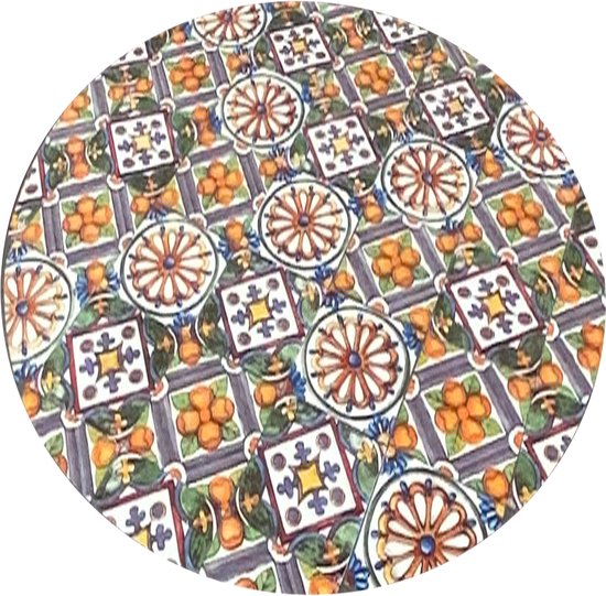Table de bistrot AXI Amélie - Casa del Sol – Table de jardin en métal – Ronde – 60 x 60 x 75 cm - Effet mosaïque – Incrustée de carreaux en céramique – Pour le jardin, la terrasse et le balcon