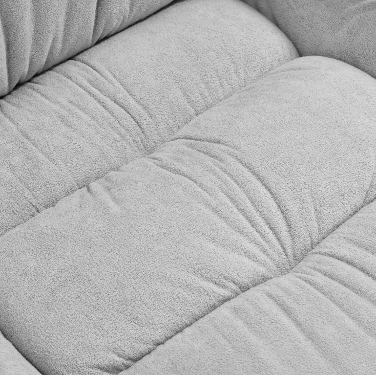 tectake Siège de bureau Jillien avec repose-pieds - Ergonomique - Velours - Gris