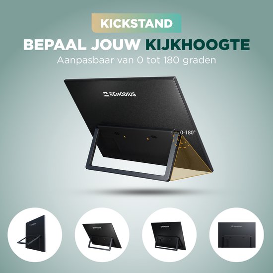 Écran portable Remodius 16 pouces – IPS 2,5K – USB-C et Mini HDMI – 60 Hz