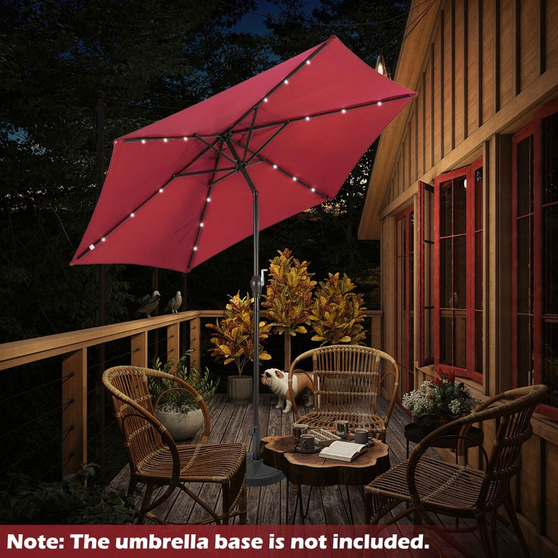 Parasol inclinable Coast avec éclairage LED - À énergie solaire - 2,7 m de diamètre - Beige