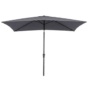 Parasol Coast - angle réglable - mât métallique - gris 3 x 2 m