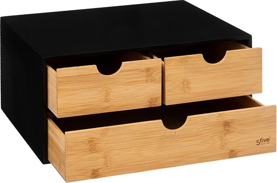 Bloc à tiroirs 5Five pour le bureau - 3 tiroirs - 25 x 31 x 24 cm - bois