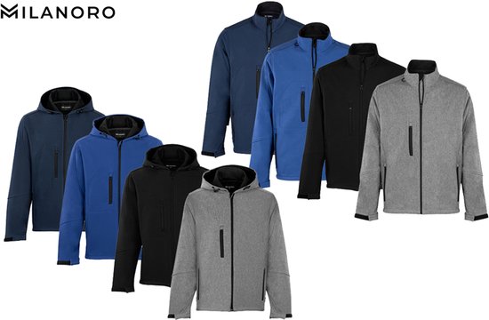 Milanoro - Vestes coupe-vent et imperméables - Veste avec capuche - Marine - XXL