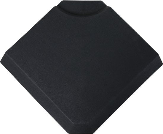 Pied de parasol AXI en 4 parties, à remplir – Noir – 99 x 99 x 10 cm - Pour parasols suspendus jusqu'à 2,5 x 2,5 m ou d'un diamètre de 3 m – Avec poignée – Plastique
