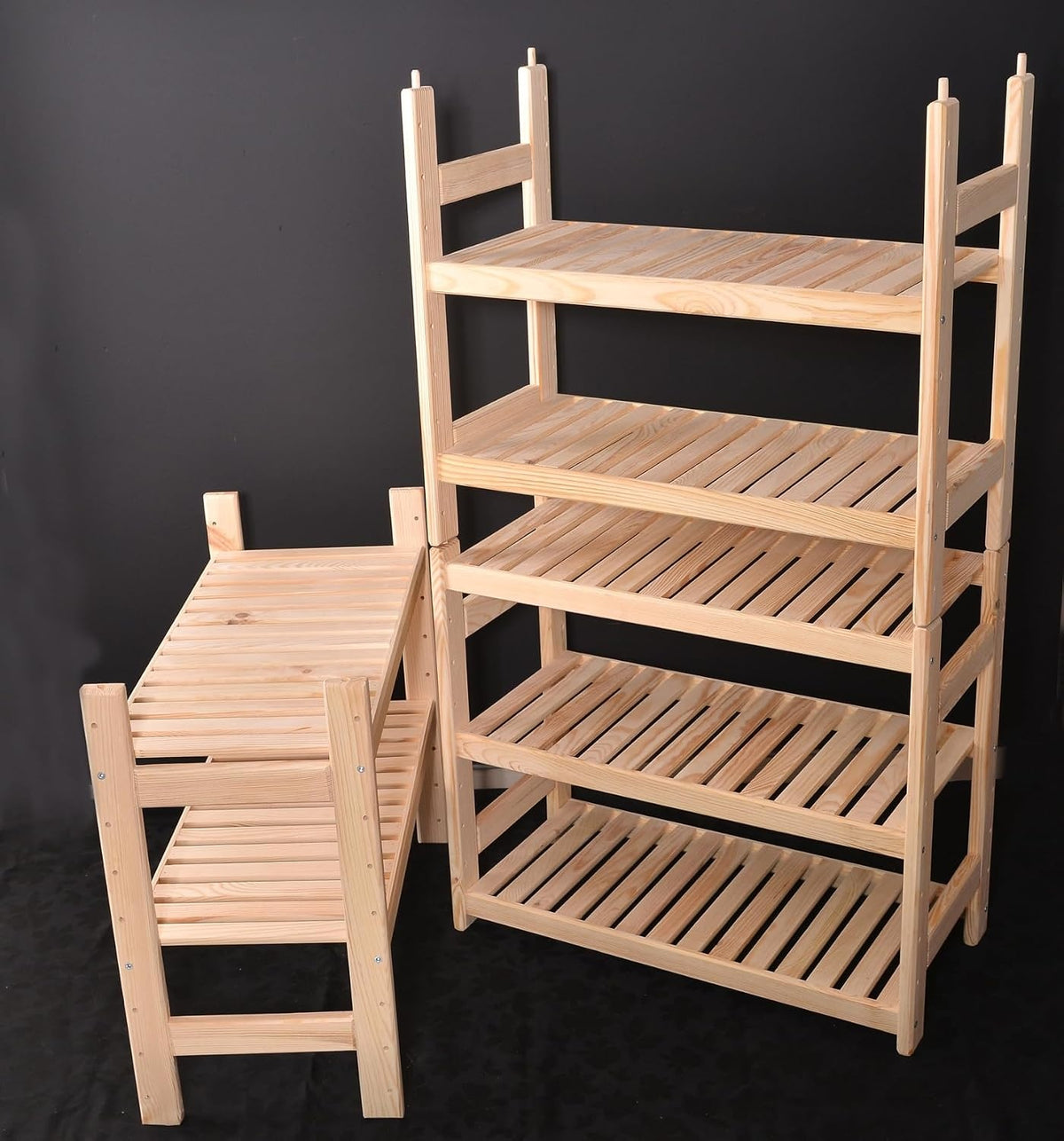 Stolarstwo Wochnik S.C. Étagère de rangement en bois - 3 tablettes - Pin