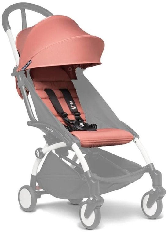 Ensemble de couleurs Stokke YOYO 6+, Ginger - Tissus : coussin d'assise, capote extensible et poche arrière à fermeture éclair - Pour le châssis YOYO (vendu séparément)
