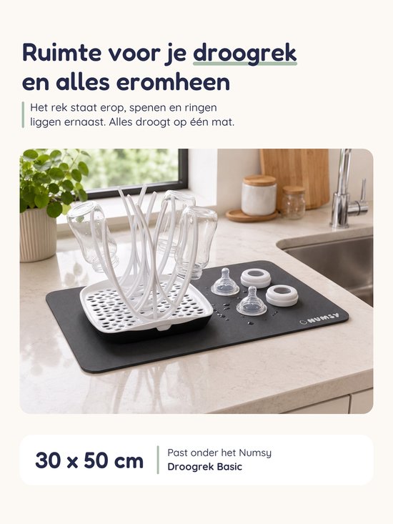 Numsy Matt – Tapis d'égouttage · Tapis d'égouttage pour la vaisselle · Égouttoir pour biberons