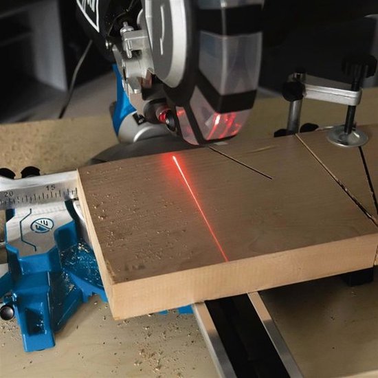 Scie à onglets à traction Scheppach HM254SPX - 2 200 W | 255 mm | Laser, LED et plateau tournant | 2 lames de scie
