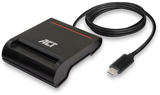 Lecteur de carte à puce eID USB-C externe ACT, compatible avec les cartes d'identité belges AC6020
