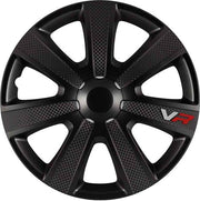 Autostyle Hubcaps 16 pouces VR noir aspect carbone - ABS