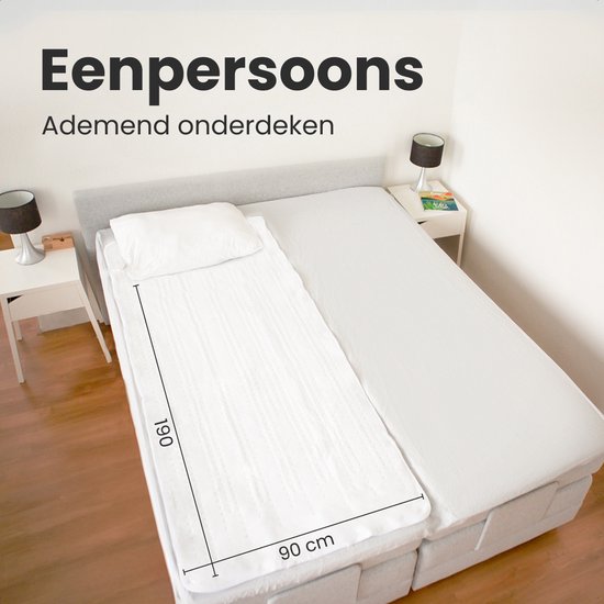 Couverture électrique Auronic XL - 190x90cm - 1 personne - 2 zones de chaleur - Couverture chauffante - Blanc