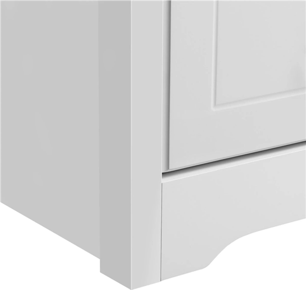Yaheetech Table de chevet avec 2 tiroirs - 40 x 35 x 60 cm - avec rangement ouvert, design minimaliste et guides lisses - pour chambre à coucher et salon - MDF E1 blanc