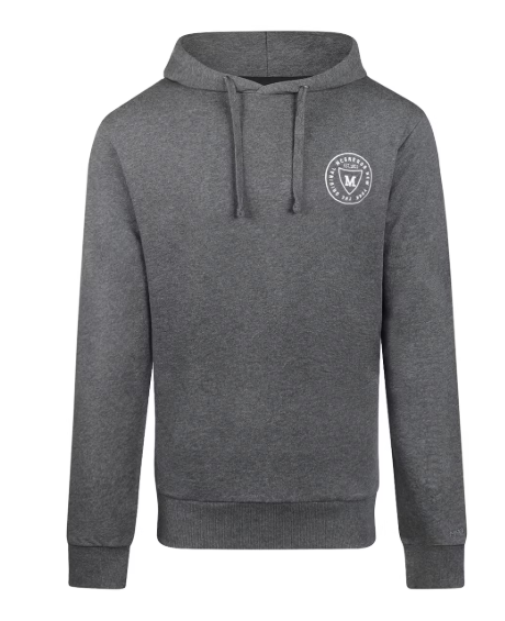 Sweat à capuche graphique McGregor Hommes Gris foncé mélangé - Taille L, 100% coton