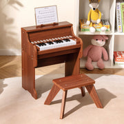 Piano pour enfants Coast à 25 touches - Piano électronique avec tabouret - Mode apprentissage - Noir