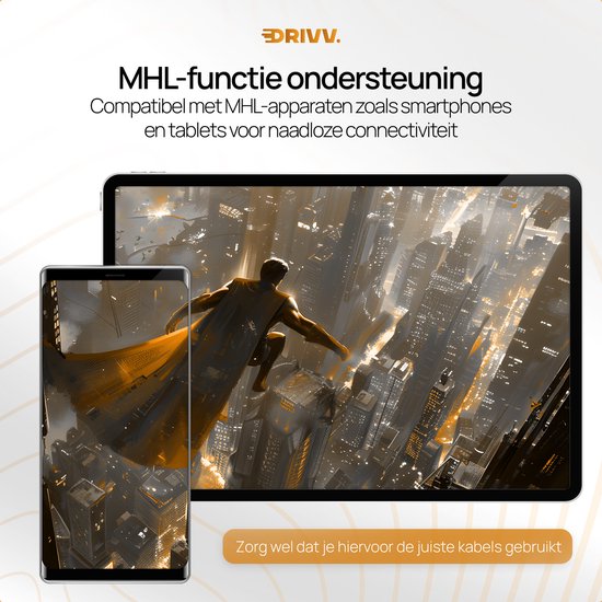 Drivv. Commutateur HDMI 4K 60Hz - 5 entrées 1 sortie - Télécommande incluse - Commutation automatique - Supporte 720p/1080p/4K/3D - Noir