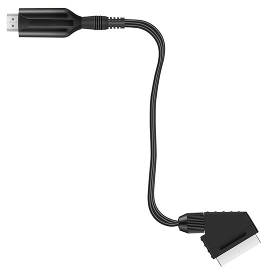 Adaptateur SCART vers HDMI - Adaptateur audio-vidéo tout-en-un SCART vers HDMI 1080p/720p - Livré avec un câble HDMI, un câble d'entrée SCART et un port de sortie HDMI - Compatible avec les téléviseurs HD, les décodeurs, les magnétoscopes VHS, la Xbox, la