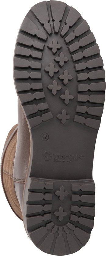 Travelin' Vrangen pour homme - Bottes de plein air - Doublées de laine - Marron foncé
