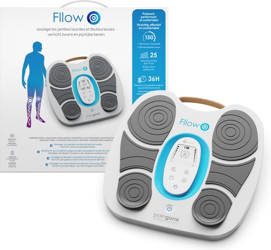 Paingone Fllow | soulage les jambes lourdes et douloureuses | Stimulateur de la circulation sanguine - Batterie rechargeable -