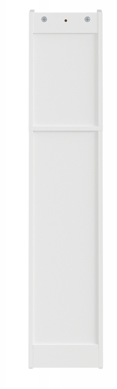 Porte-rouleau de papier toilette blanc SoBuy avec placard – 20 x 18 x 95 cm – Meuble de salle de bains étroit en MDF