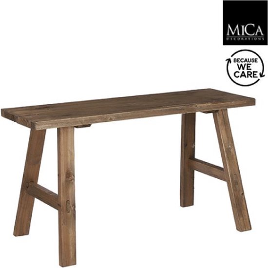 Petit banc en bois Mica Decorations Bold - L 80 x l 37 x H 44 cm - Bois recyclé - Marron