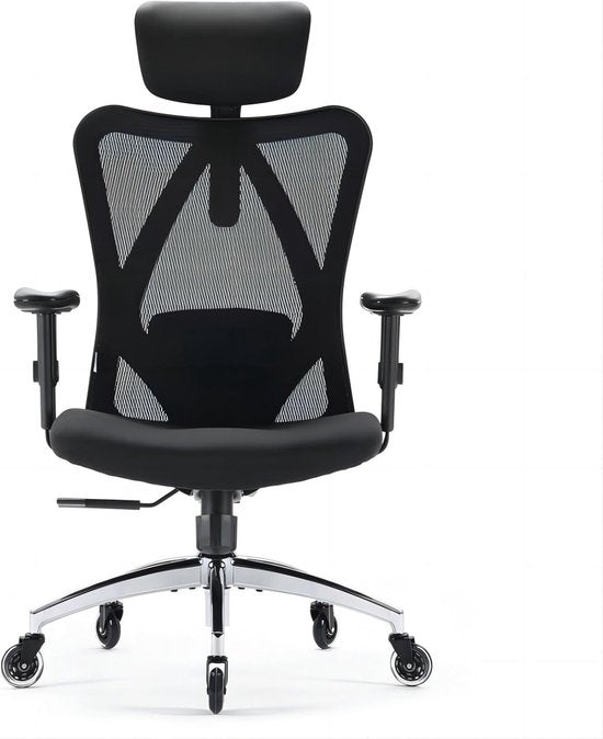 Sihoo M18 PRO : chaise de bureau ergonomique - soutien lombaire réglable - tissu maillé respirant - noir