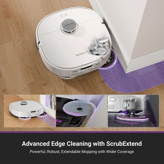 Eureka - J15 Pro Ultra white - Robot aspirateur avec fonction de lavage - station de recharge autonettoyante