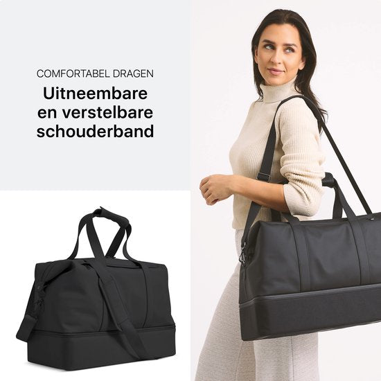 ONYX The Weekender – Sac de voyage pour femmes et hommes – Sac de week-end 50 L – Sac de voyage en tant que bagage à main – Noir Onyx