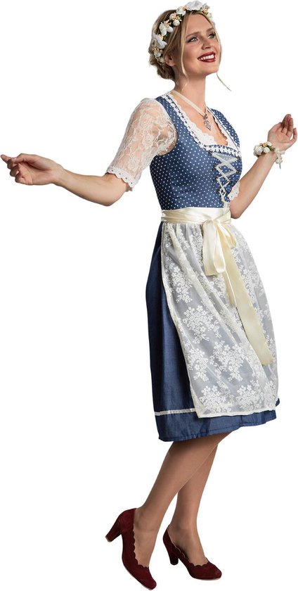 Dressforfun Midi-Dirndl Kleinwalsertal modèle 2 XXL - déguisement costume halloween déguisement fête de carnaval déguisement fête de carnaval - 304644