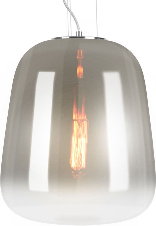 Leitmotiv - Lampe suspendue Cone - Gris fumé