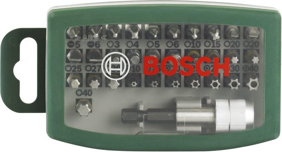 Jeu d'embouts de vis Bosch avec code couleur - 32 pièces