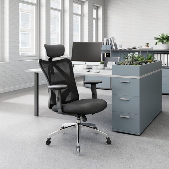 Sihoo M18 PRO : chaise de bureau ergonomique - soutien lombaire réglable - tissu maillé respirant - noir