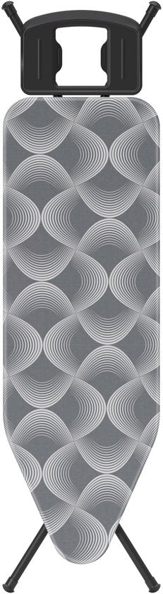 STAUS&BACH Table à repasser M - pour fer à repasser - 114 x 38 cm - Fer à vapeur - Gris foncé - Ironiq Pro