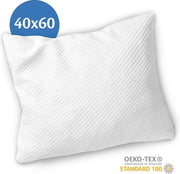Oreiller orthopédiques en bambou Ella ® pour douleurs aux cervicales - 40 x 60cm  - Mousse à mémoire de forme / Rembourrage en mousse à mémoire de forme - Ergonomique et orthopédique - Taie d'oreiller incluse
