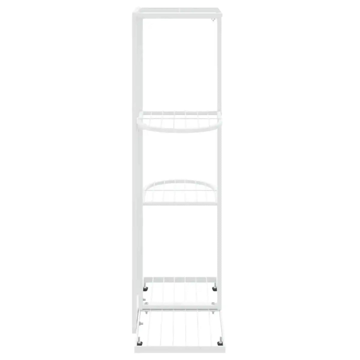 Étagère à plantes MINGHOU à 4 niveaux - Blanche - 22 x 43 x 76 cm - Métal, pour l'intérieur et l'extérieur